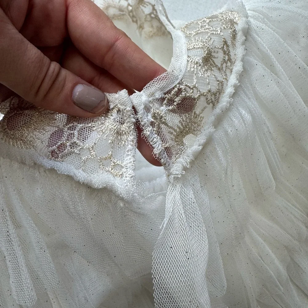 Genuine Kids 3T glitter tulle tutu skirt lace waist | party photo dress up
